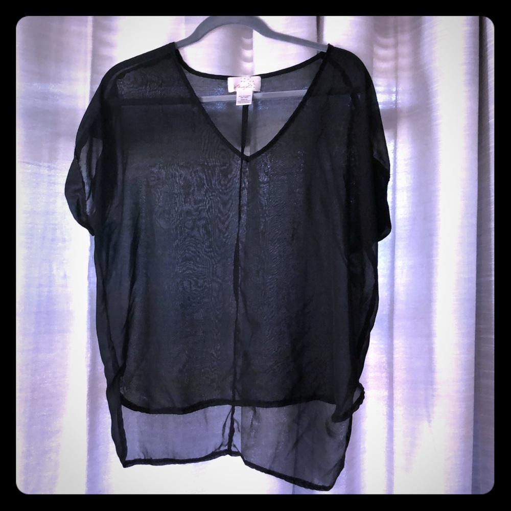 Liberty Love Sheer Black Blouse